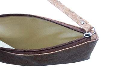 LOAM & LORE Eco and Vegan Friendly Cork Clutch Set With 2 Sizes Carry Cork Bag, Natural - Loam & Lore